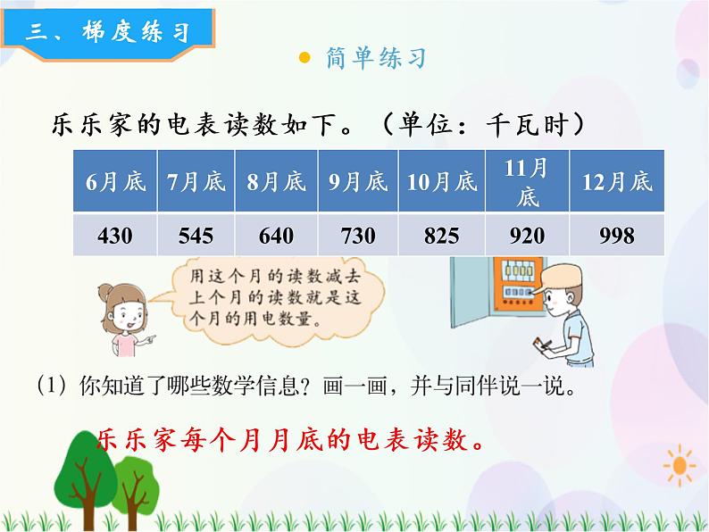 北师大版数学三年级上册  第3单元 加与减 第6课时  里程表（二） 精品课件06