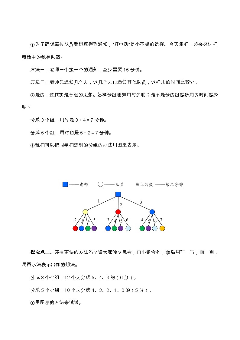 【精品导学案】人教版小学数学五年级下册6.5 打电话（含答案）02