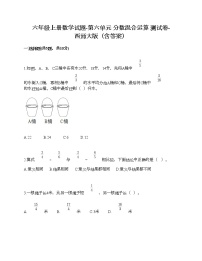 西师大版六年级上册分数混合运算巩固练习