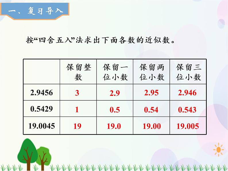 人教版数学五年级上册  第3单元 小数除法 第4课时  商的近似数 精品课件02