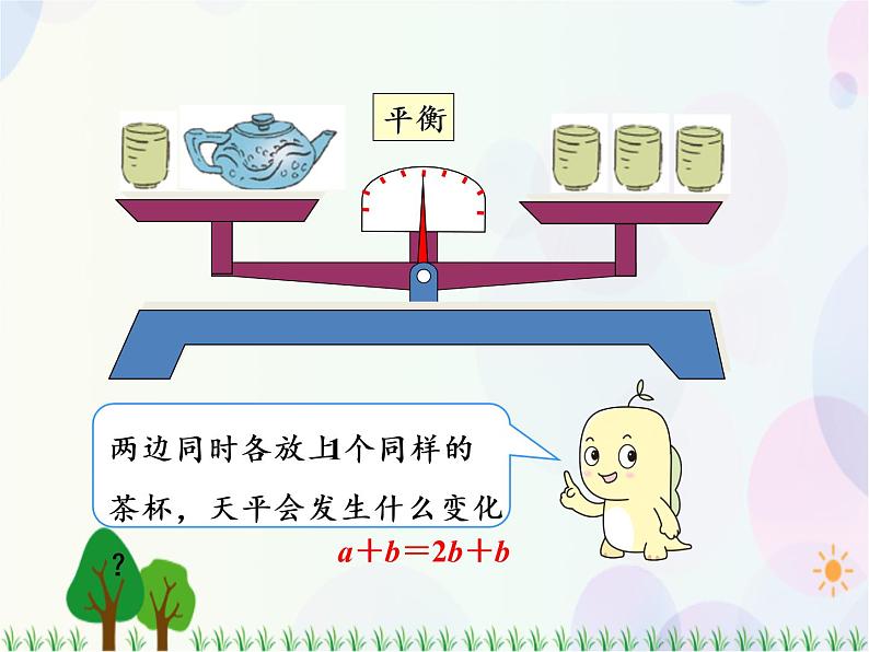 人教版数学五年级上册  第5单元 简易方程 第6课时 等式的性质 精品课件04