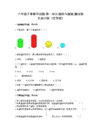 小学数学北师大版六年级下册一 圆柱和圆锥综合与测试课时练习