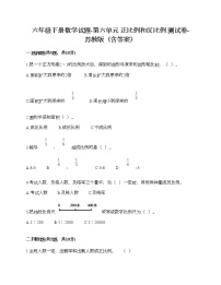 小学数学苏教版六年级下册六 正比例和反比例优秀复习练习题