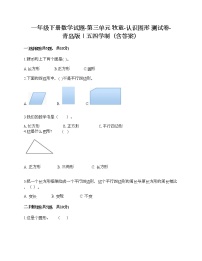 小学数学青岛版 (五四制)一年级下册三 牧童——认识图形精品课时练习