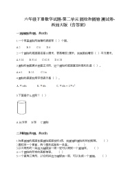 小学数学西师大版六年级下册第二单元 圆柱和圆锥综合与测试优秀习题