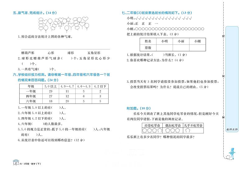 人教版 2年级数学下册试卷：单元测评+期中测评+专项突破+期末冲刺+答案PDF第2页