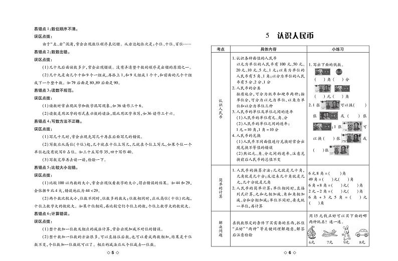 人教版 1年级数学下册试卷：考点梳理+周考+单元考+月考+期中+期末+答案PDF第3页