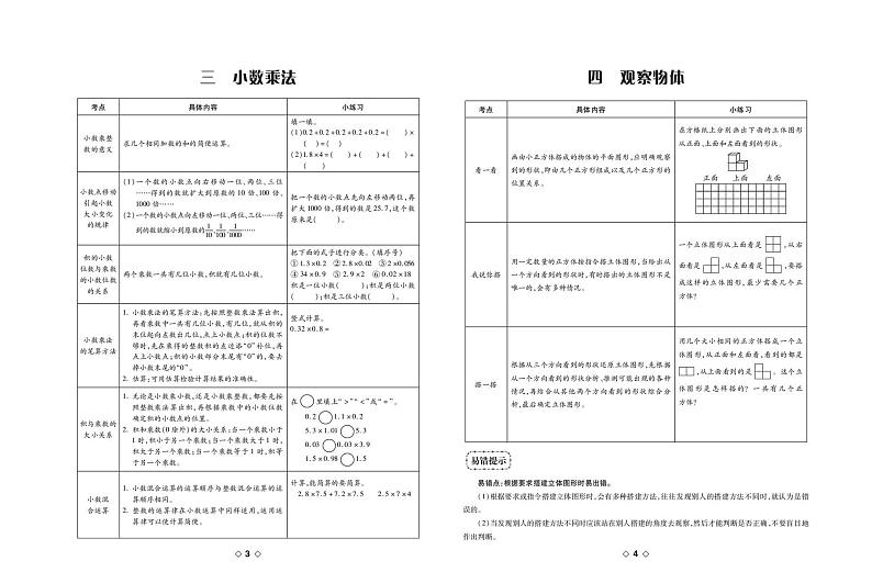 北师大版 4年级数学下册试卷：考点梳理+周考+单元考+月考+期中+期末+答案PDF第2页