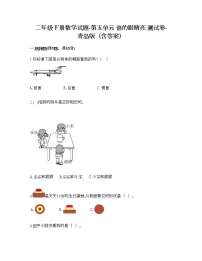 小学数学青岛版 (六三制)二年级下册五 谁的眼睛亮——观察物体复习练习题