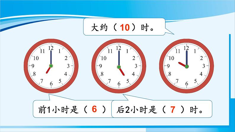 人教版一年级数学上册 9总复习  第3课时 认识钟表 课件04