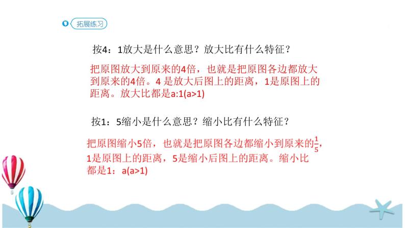 小学数学人教版六年级下册图形的放大与缩小课前预习课件ppt