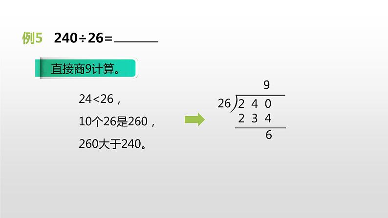 人教版小学数学四年级上册 六单元《除数不接近整十数的试商方法 第五课时》课件PPT08