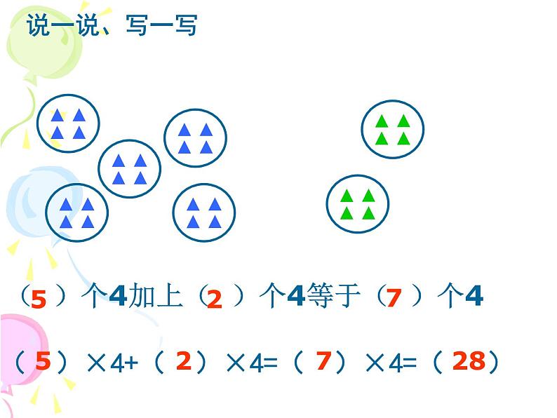 【沪教版（2021秋）】二年级数学上册 6.3 5个3加3个3等于8个3ppt05