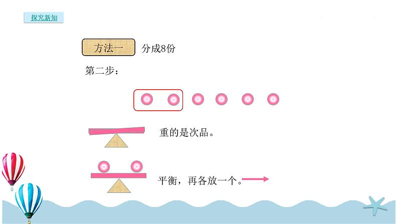 人教版数学五年级下册：8.2《稍复杂的找次品问题》PPT课件06