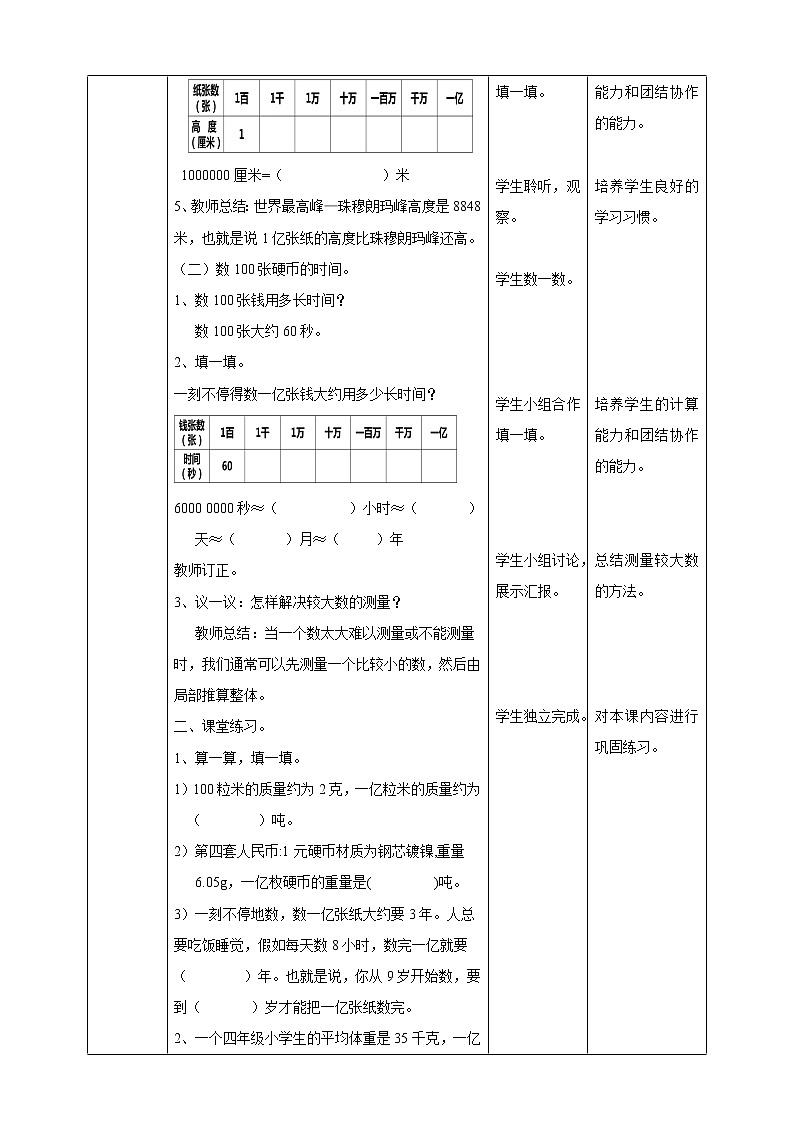 人教版四上第一单元第十课时《1亿有多大》（课件20页+教案+导学单）02