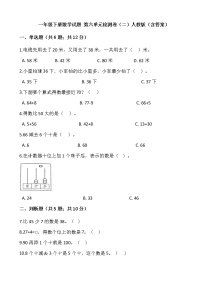 人教版一年级下册6. 100以内的加法和减法（一）综合与测试练习