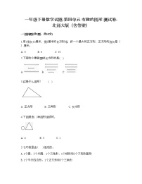 北师大版一年级下册四 有趣的图形综合与测试随堂练习题