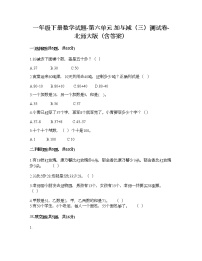 2021学年六 加与减（三）综合与测试达标测试