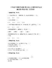 小学西师大版小数的初步认识课堂检测