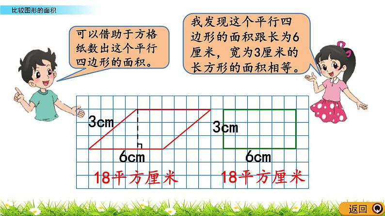 北师大版五年级数学上册第四单元《多边形的面积：平行四边形的面积(1-2)》教学课件第5页