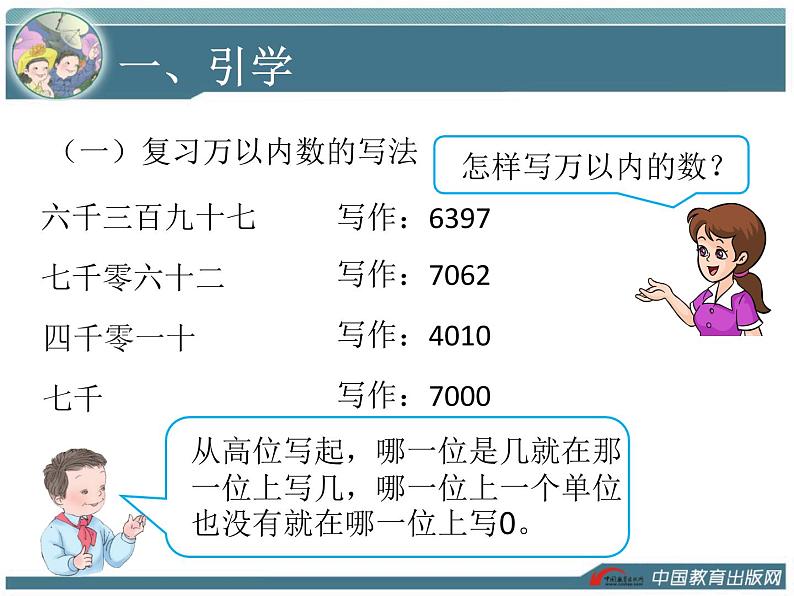 人教版四年级数学  亿以内数的写法 教学课件第3页