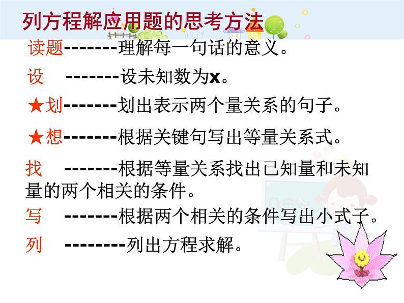 沪教版五年级下册 列方程解应用题小总结 课件PPT07