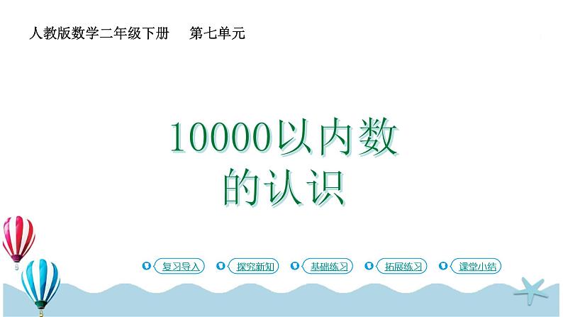 人教版数学二年级下册：7.4《10000以内数的认识》课件01