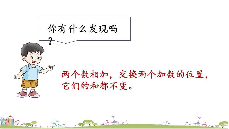 西师大版数学四年级上册  2.3 《加法运算律》PPT课件+课时练04