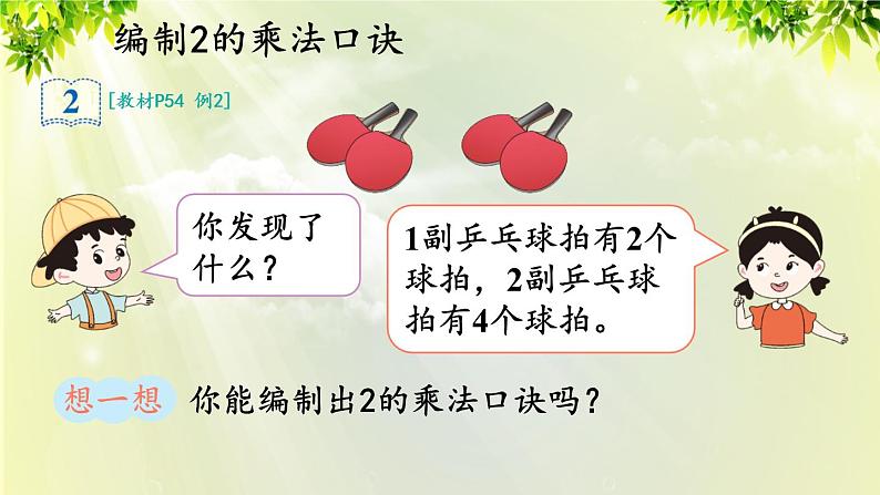 人教版二年级数学上册 4 表内乘法（一） 2 2-6的乘法口诀 第2课时 2、3的乘法口诀课件04