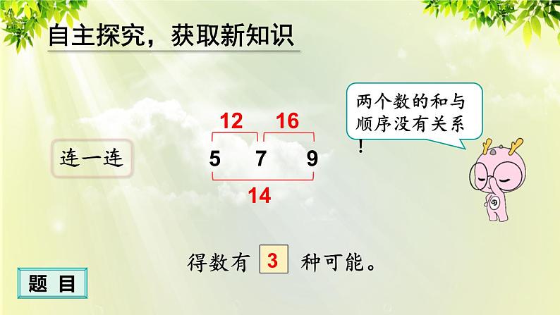 人教版二年级数学上册 8 数学广角——搭配（一） 第2课时 简单的组合课件06