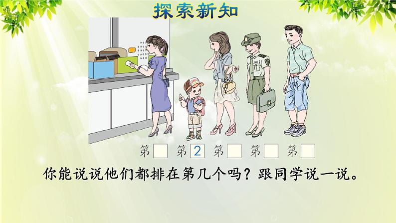 人教版一年级数学上册  3  1~5的认识和加减法  第3课时  第几 课件第4页