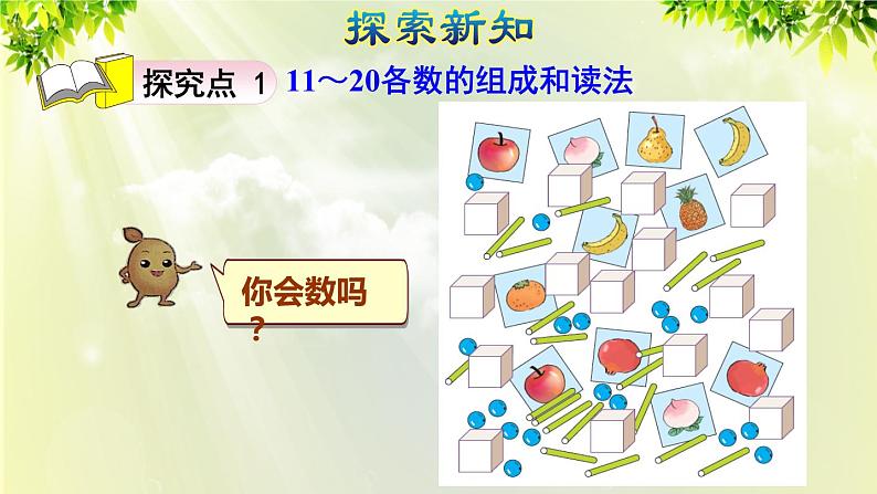 人教版一年级数学上册  6   11~20各数的认识  第1课时  数数、认识数位和写数 课件03