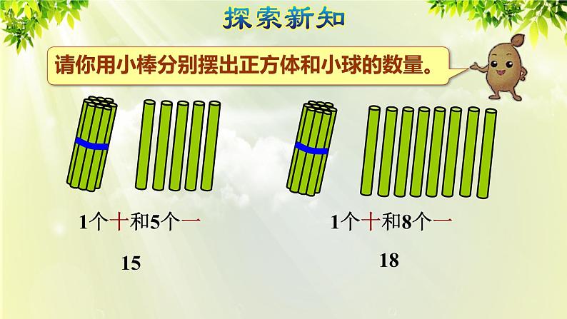 人教版一年级数学上册  6   11~20各数的认识  第1课时  数数、认识数位和写数 课件05