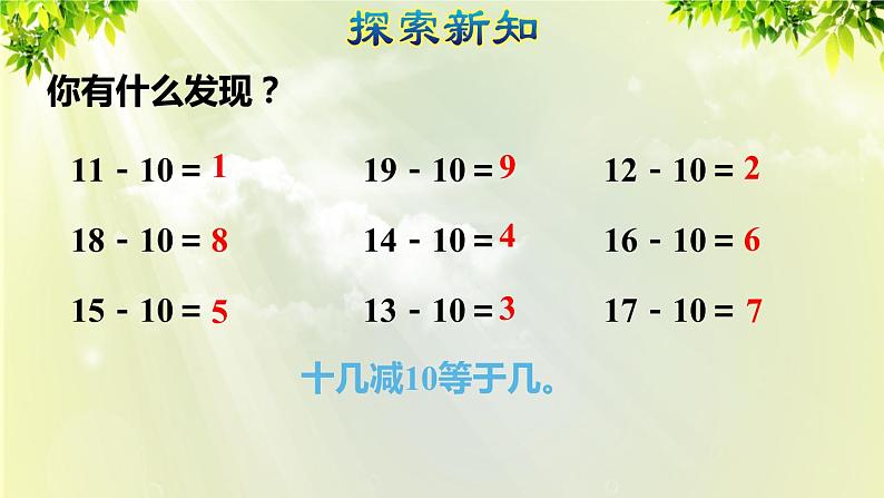 人教版一年级数学上册  6   11~20各数的认识  第2课时  11 ~ 20的加减法  课件第6页