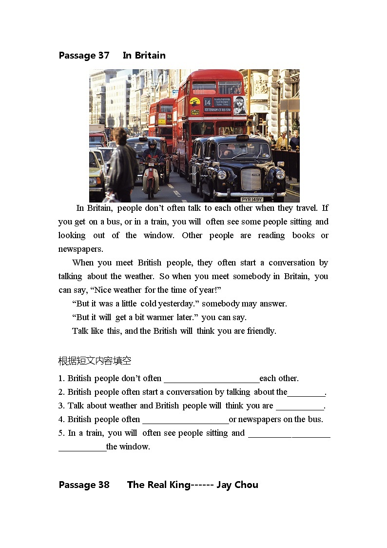 四年级阅读练习 第16-20天01