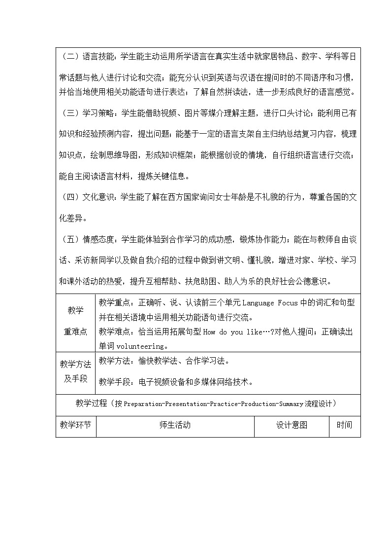 人教精通版 四年级下册英语《Fun time 1 Recycle 2》教案02