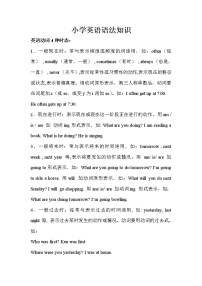 人教版（PEP）英语 小学英语语法知识