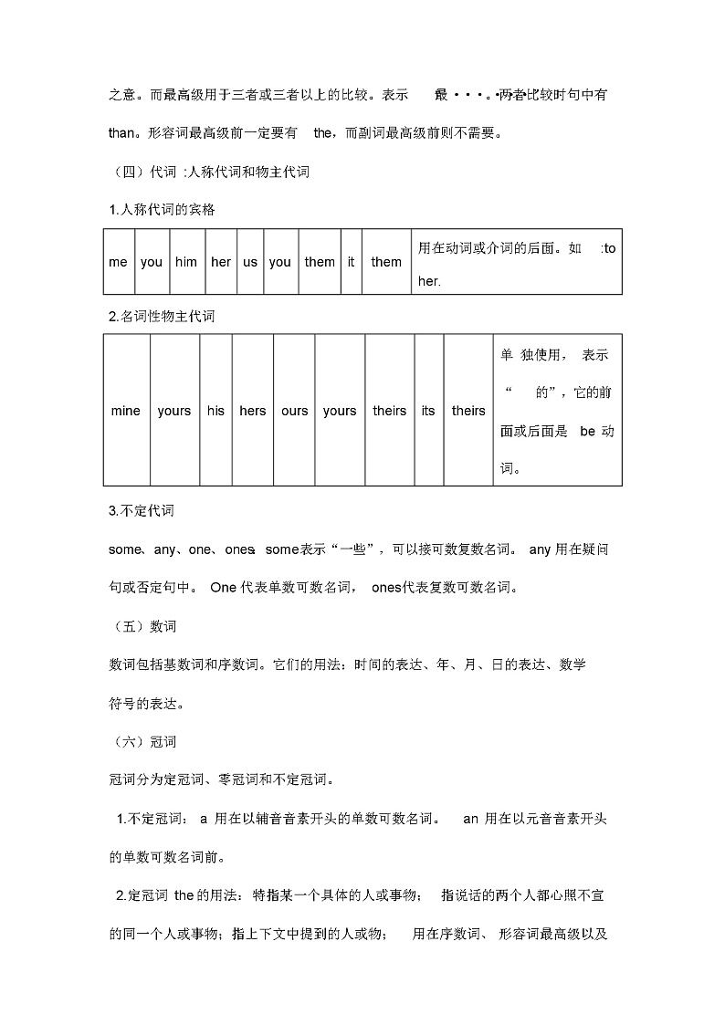 人教版广州版小学英语知识点总结知识讲解第3页