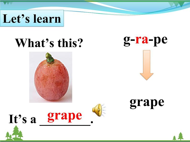 人教版(PEP)英语三下同步  Unit 5 Do you like pears_ PB Let’s learn (课件+教案+习题+素材)05