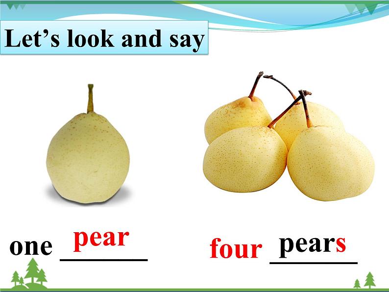 人教版(PEP)英语三下同步  Unit 5 Do you like pears_ PB start to read (课件+教案+习题+素材)04