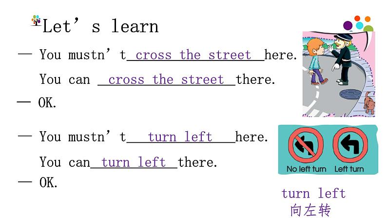 小学英语科普版五年级下册 Lesson2-2We mustn’t cross the street now.课件PPT第4页