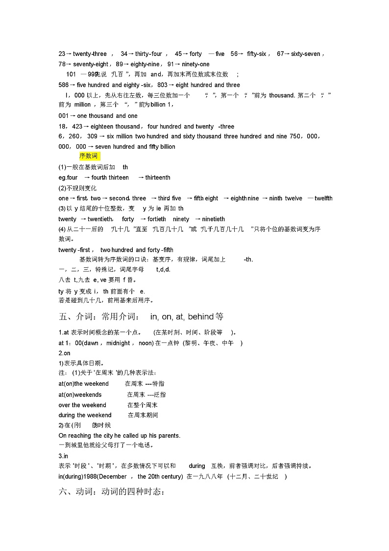 人教版小学英语知识点语法句型词汇第3页
