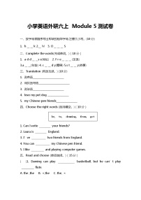 小学英语外研版 (三年级起点)六年级上册Module 5模块综合与测试练习