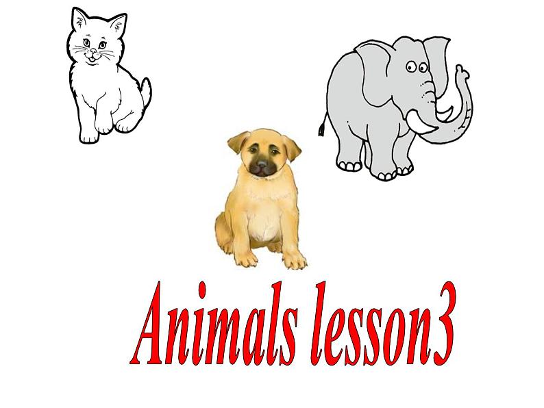 一年级上册英语Unit 3 Animals Lesson 3_课件-人教新起点版第1页