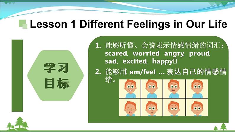 【人教新起点】六年级上册英语（精选）课件（内嵌素材）-Unit 4 Feelings 第一课时  Lesson 104