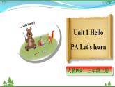 PEP  三年级 Unit 1 Hello PA Let's learn 课件