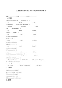 人教版 (PEP)四年级上册Unit 4 My home综合与测试复习练习题