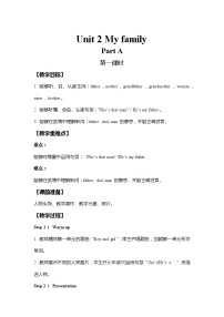 人教版 (PEP)三年级下册Unit 2 My family综合与测试教案