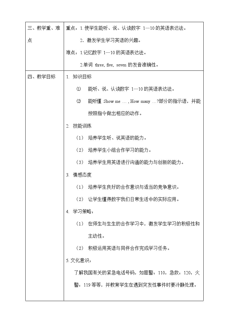 人教PEP版三年级英语上册《Unit6》精品教案教学设计小学优秀公开课1702
