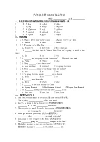 新版-牛津译林版六年级上册Unit 8 Chinese New Year测试题